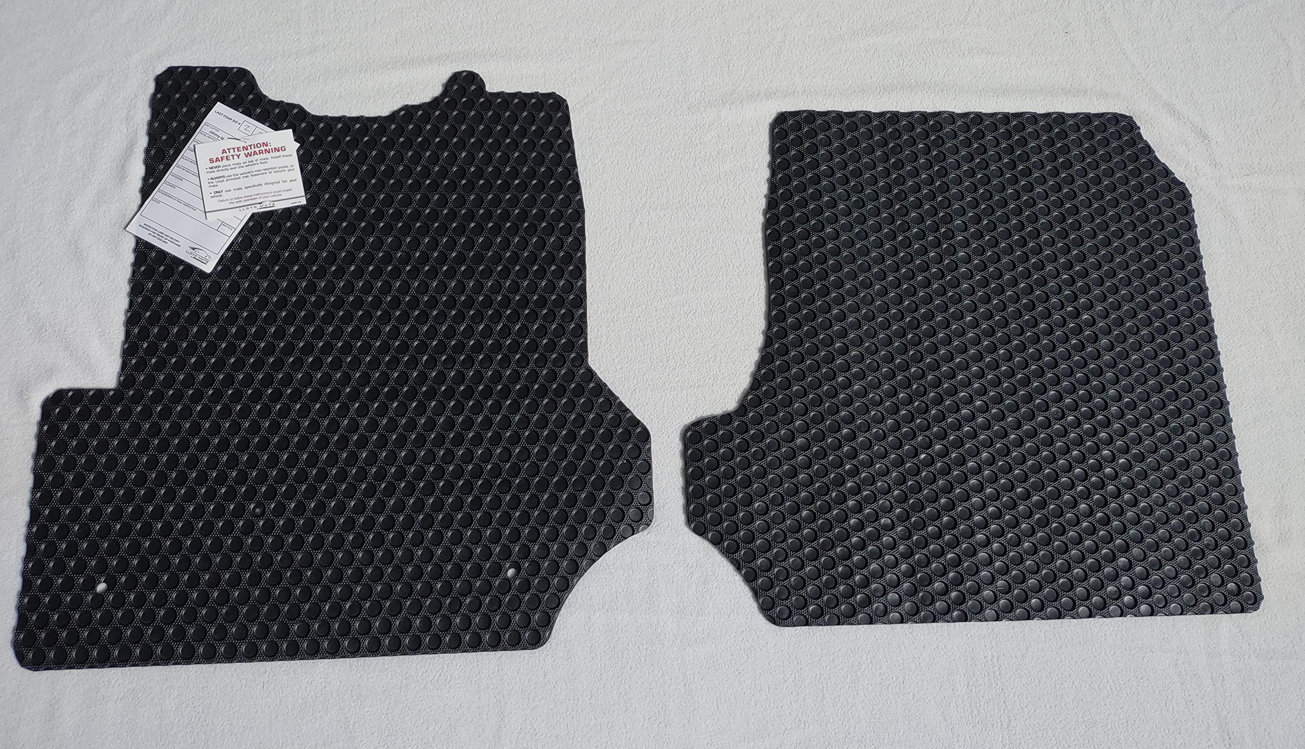 Lloyd Mats Compatible with 2017-2022 Mack Anthem Granite Pinnacle CXU GU Trucks - Black All-Weather Rubber 2 PC Front Floor Mat Set
