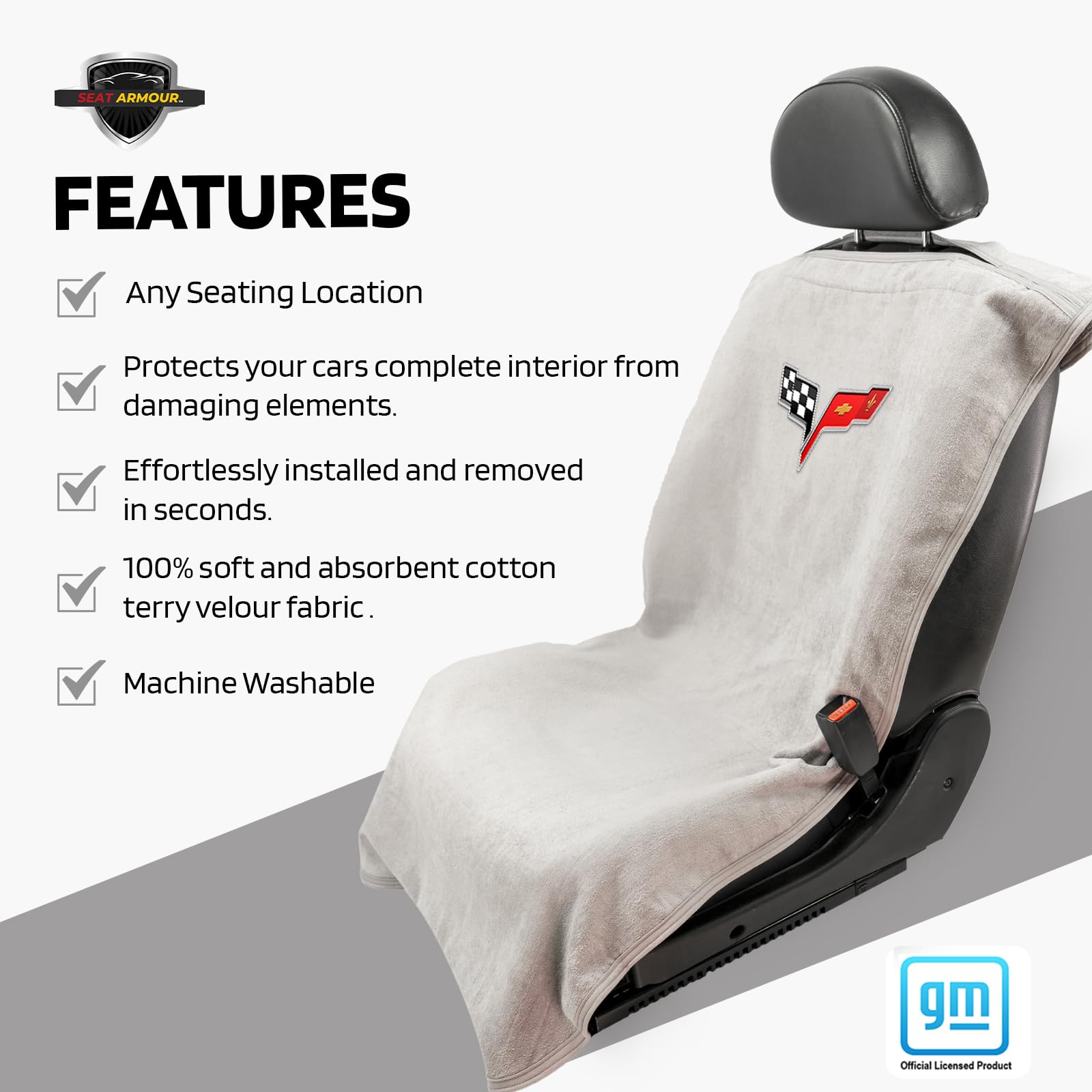 Seat Armour Towel Seat Cover and Protector for Corvette C8