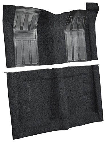 Complete Carpet Flooring Molded Loop fits 1969-1971 Ford Torino GT 2 Door Hardtop Fastback Automatic with 2 Black Inserts (Black)