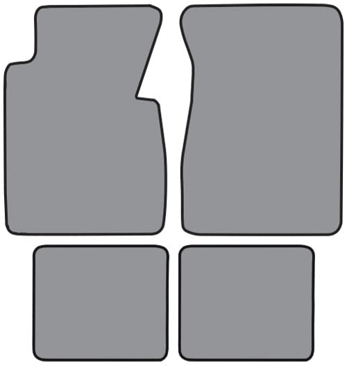 Carpet Floor Mats - Complete Die Cut Loop - fits 1955-1956 Chevrolet Bel Air (Black)
