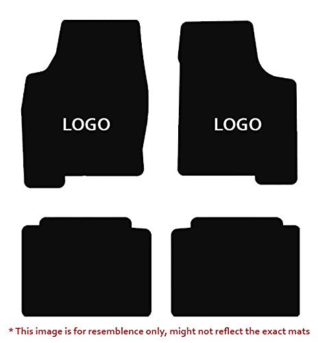 Lloyd Mats ® - Velourtex Black 4PC Floor Mats for Plymouth Barracuda 1964-74 with Silver Cuda Embroidery