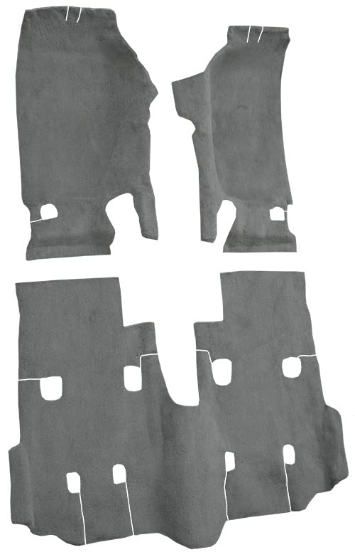 Auto Carpet Floor Liner - Passenger Area - Molded Cutpile - fits 2007-2010 Jeep Wrangler 4 Door Unlimited (Black)
