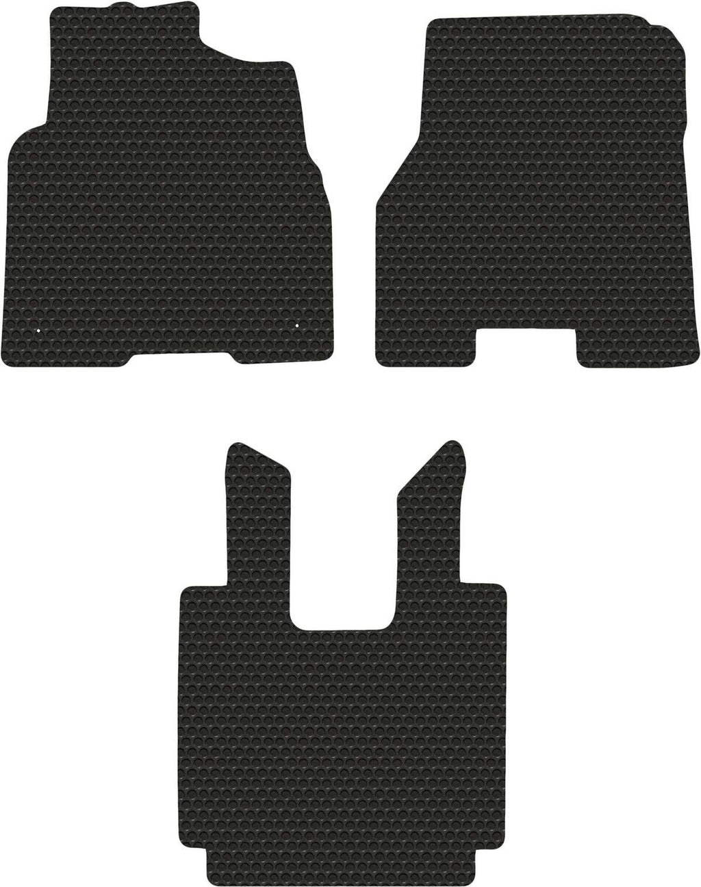 Lloyd Mats Compatible with Freightliner Truck w/Stick Shift- Black Rubbertite All-Weather Floor Mats- 3 Piece Cab Full Coverage - Fits Columbia Century Coronado - (See Description)
