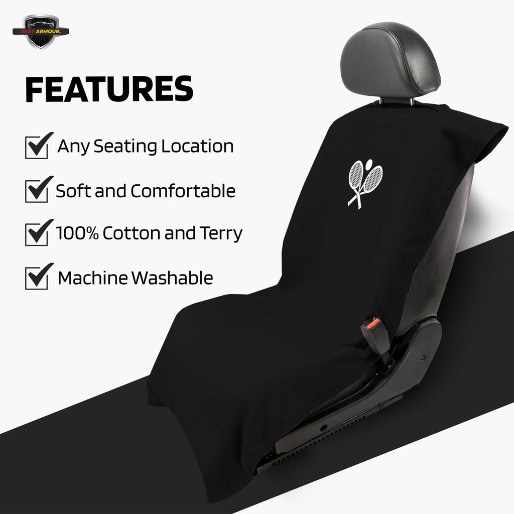 Seat Armour (SA100TRCQB Black 'Tennis Racquet' Seat Protector