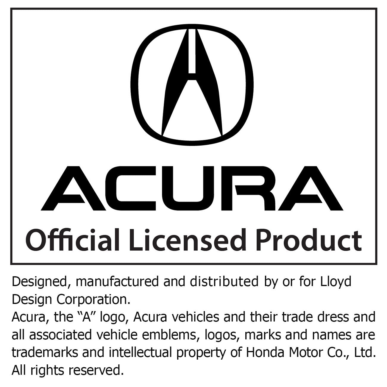 Lloyd Mats ® - Velourtex Black Front Floor Mats for Acura TLX 2015-18 with Silver Acura Logo and Lettering on Black Applique