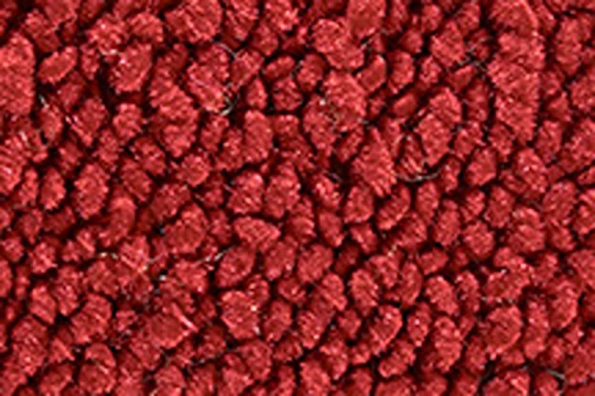 Replacement Auto Carpet Floor Liner - Cut and Sewn Loop - fits 1955-1958 Chevrolet Truck Regular Cab No Tunnel Without Gas Tank in Cab with Holes Cut and Sewn (Red)