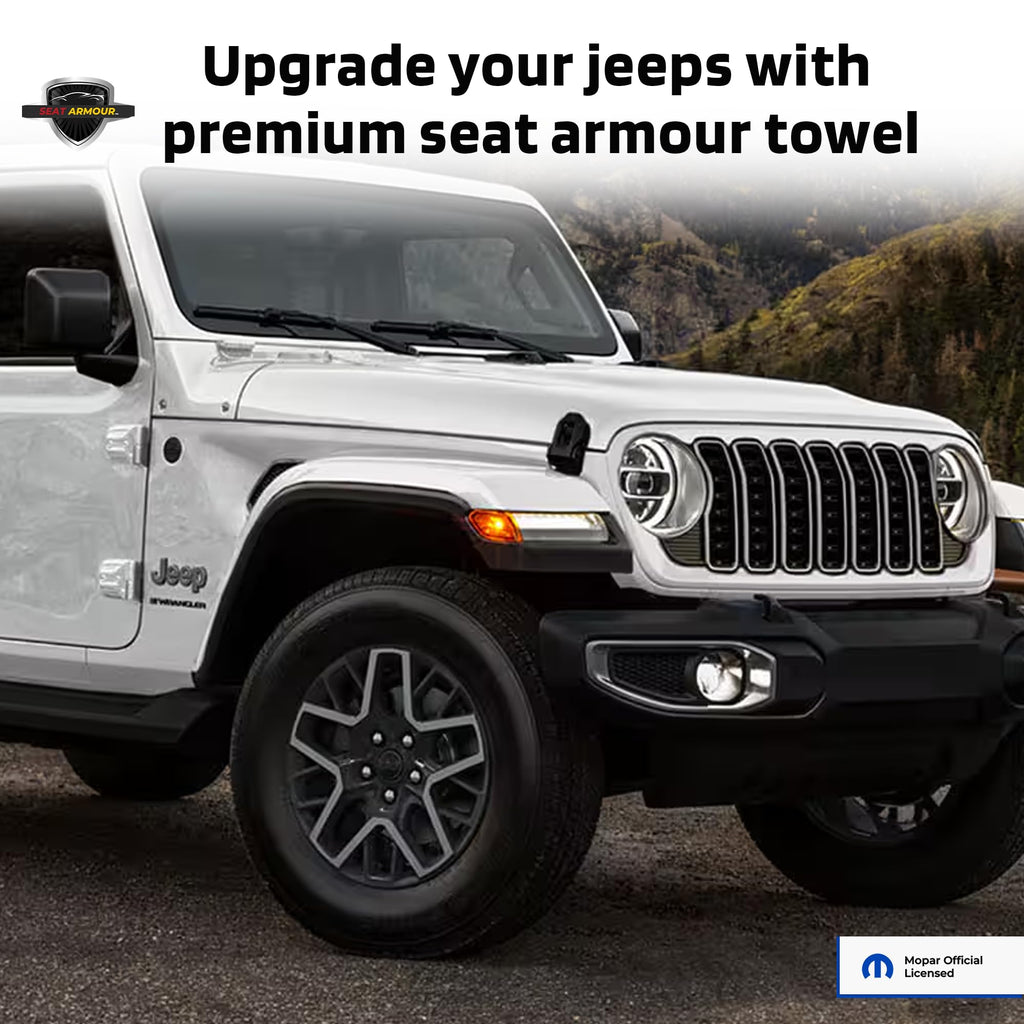 Jeep Duck Logo Car Seat Cover Towel – Soft, Absorbent & Machine Washable