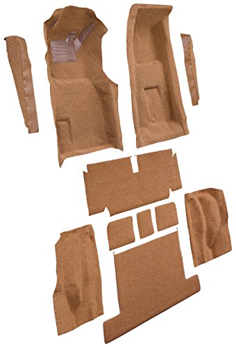 Replacement Auto Carpet Floor Liner - Molded Cutpile - fits 1971-1975 Chevrolet Corvette Coupe 4 Speed Manual Complete with Pad (Dark Saddle)
