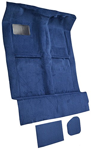 Replacement Auto Carpet Floor Liner - Molded Cutpile - fits 1989-1995 Toyota Pickup Extended Cab 2wd and 4wd with Lid Covers (Black)