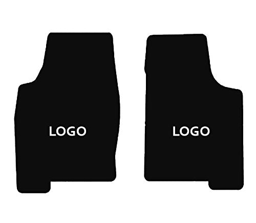 Lloyd Mats ® - Velourtex Black Front Floor Mats for Acura TLX 2015-18 with Silver Acura Logo and Lettering on Black Applique
