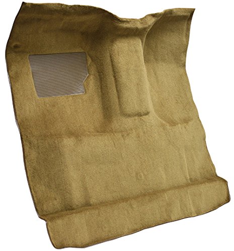 Replacement Auto Carpet Floor Liner - Molded Cutpile - fits 1975-1979 Ford F-150 Regular Cab 4WD Automatic 4 Speed (Red)