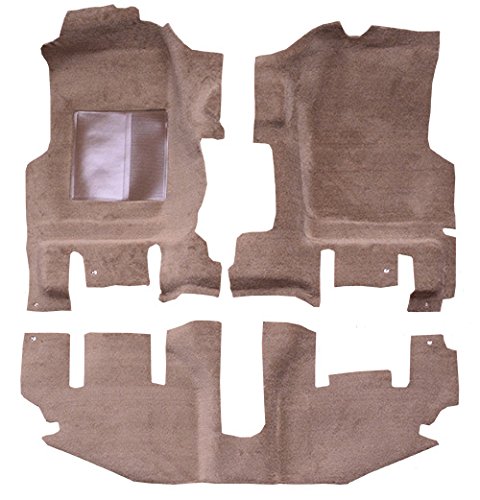 Auto Carpet Floor Liner - Passenger Area - Molded Cutpile - fits 1997-2006 Jeep Wrangler Long Console (Dark Saddle)
