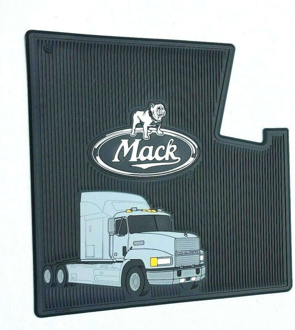 Mack Truck Black Rubber OEM Floor Mats with Double Logo Fits CH (with Pre-Emissions Engine)