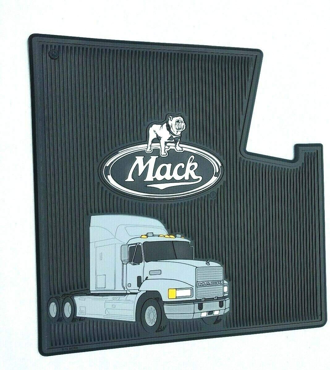 Mack Truck Black Rubber OEM Floor Mats with Double Logo Fits CH (with Pre-Emissions Engine)