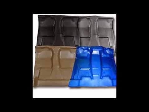 ACC Black Vinyl Flooring Compatible with 1965-1972 Ford F-250 Reg Cab 4WD w/Gas Tank in Cab Column and Floor Shift