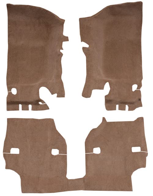 Auto Carpet Floor Liner - Passenger Area - Molded Cutpile - fits 2011-2018 Jeep Wrangler 2 Door (Black)