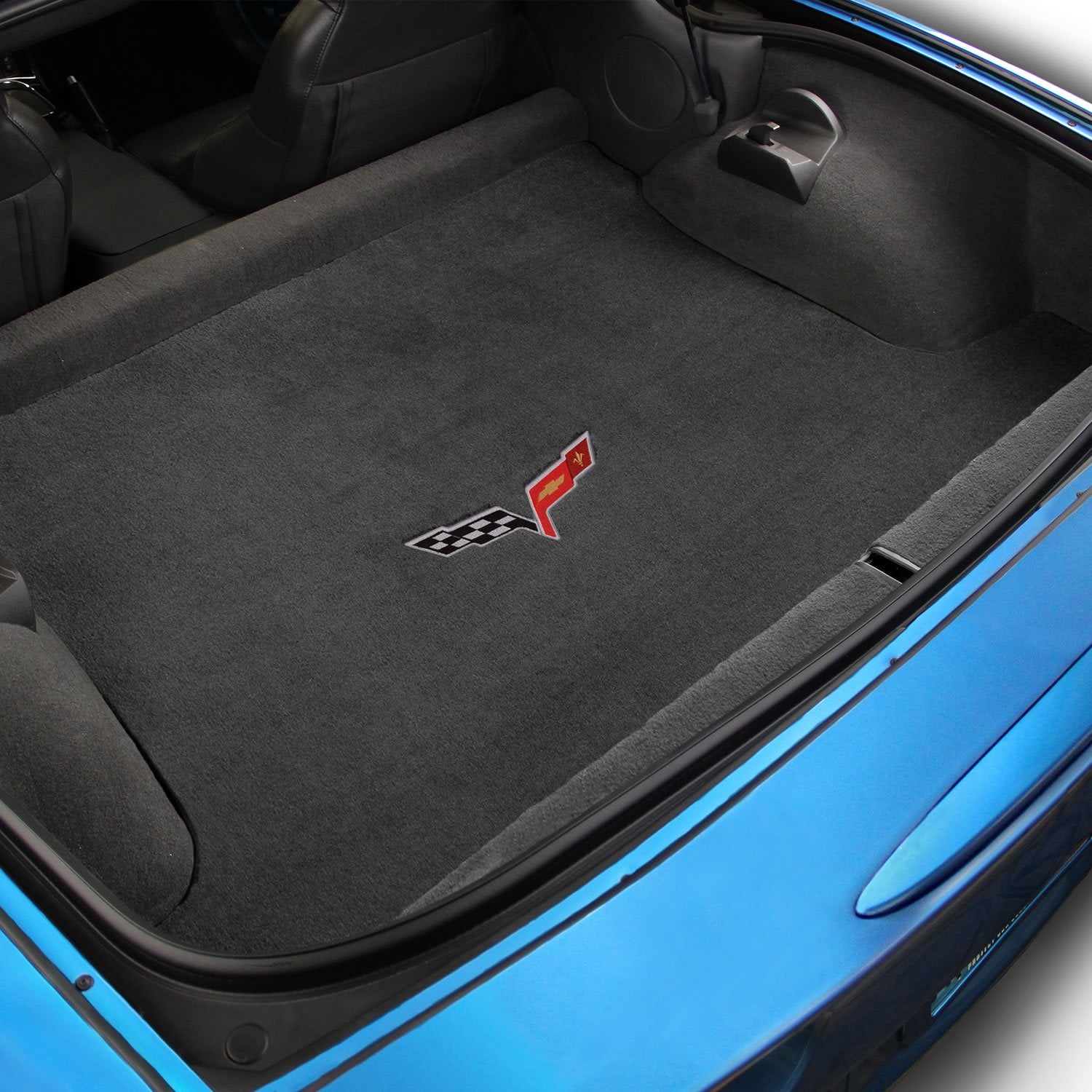 Lloyd Mats Corvette 2005-2013 Coupe Cargo Mat Ebony Velourtex C6 Logo 620013