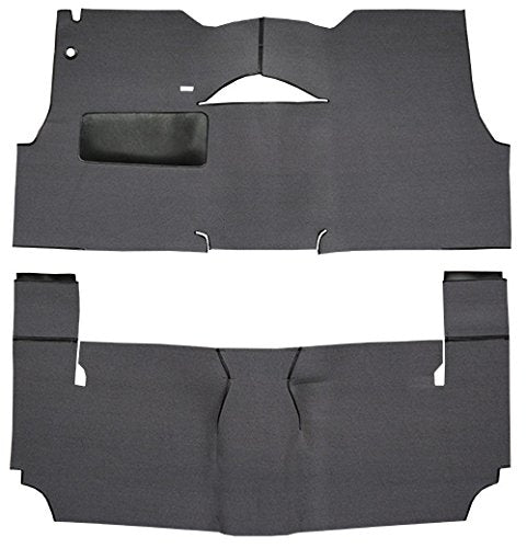 Black Loop Cut and Sewn Replacement Carpet Compatible with 1955 Chevy Bel Air 2 Door Hardtop with Bench Seat