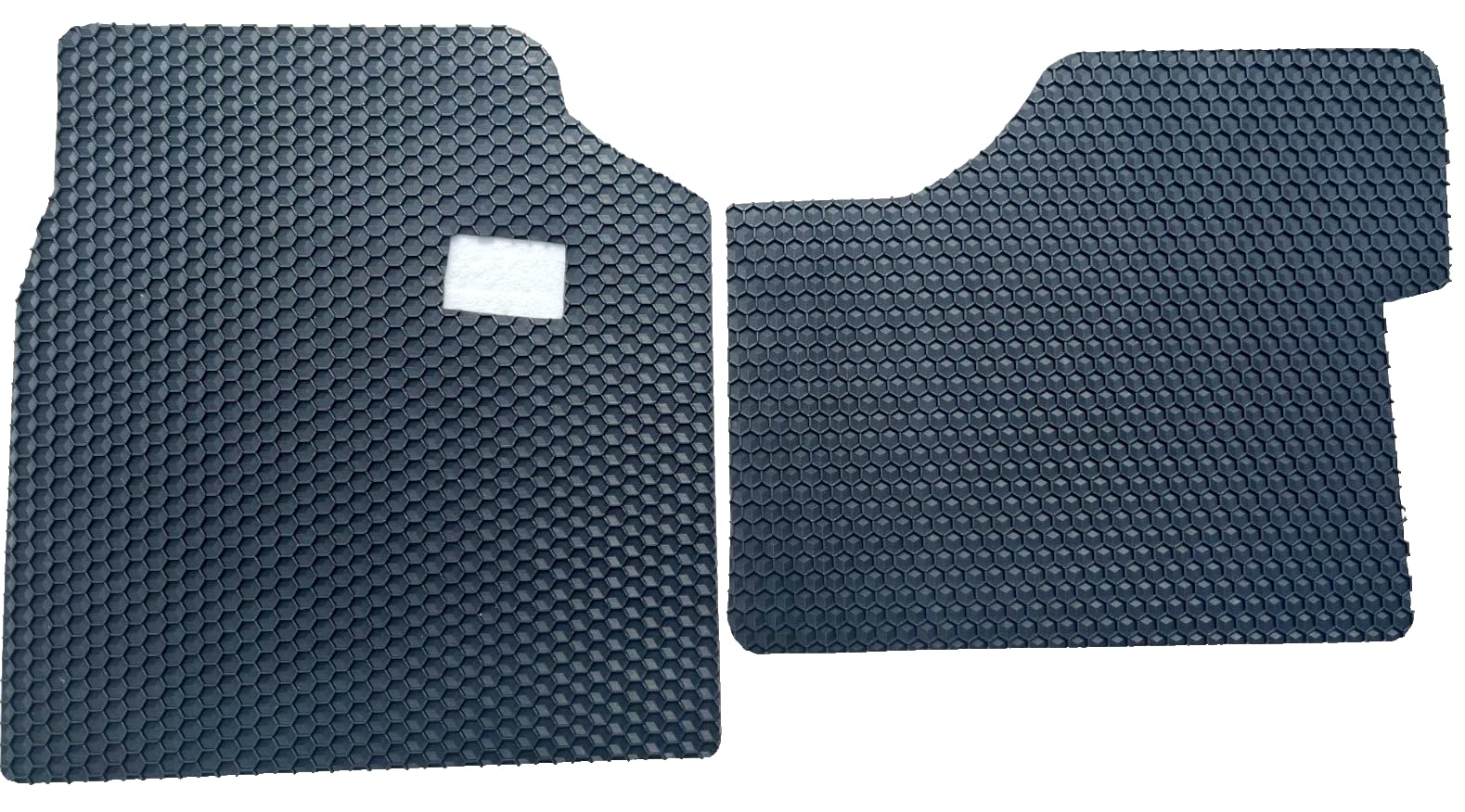 Generic Custom Fits Peterbilt 579 Trucks - Deep Honeycomb Welled Black All-Weather Rubber Floor Mats 2 Piece Front, HONEY579