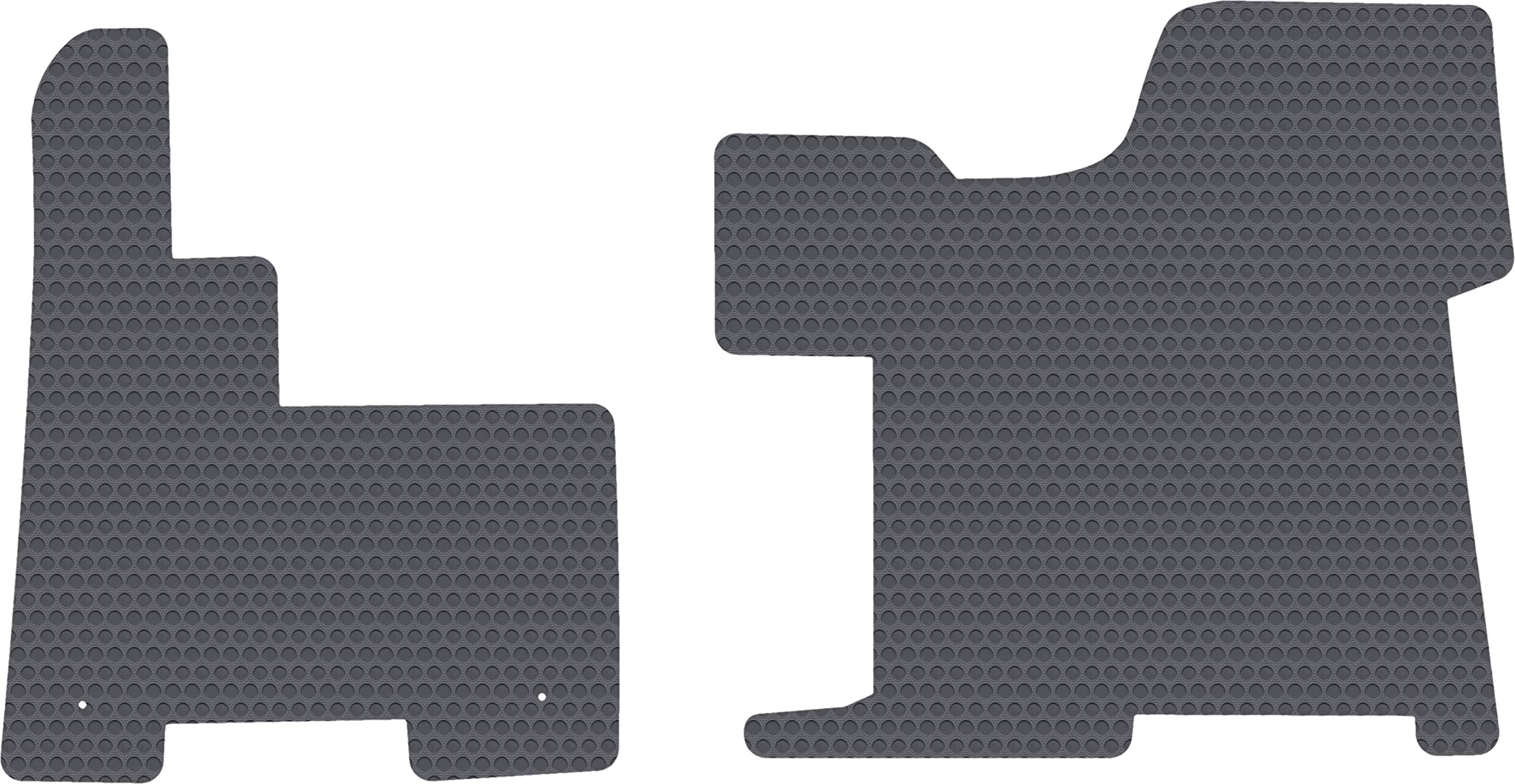 Lloyd Mats Compatible with Most Peterbilt Truck Models (See Description for Years) Stick & Auto Tower 2PC Front Rubber Floor Mats - Pick Black Gray or Tan
