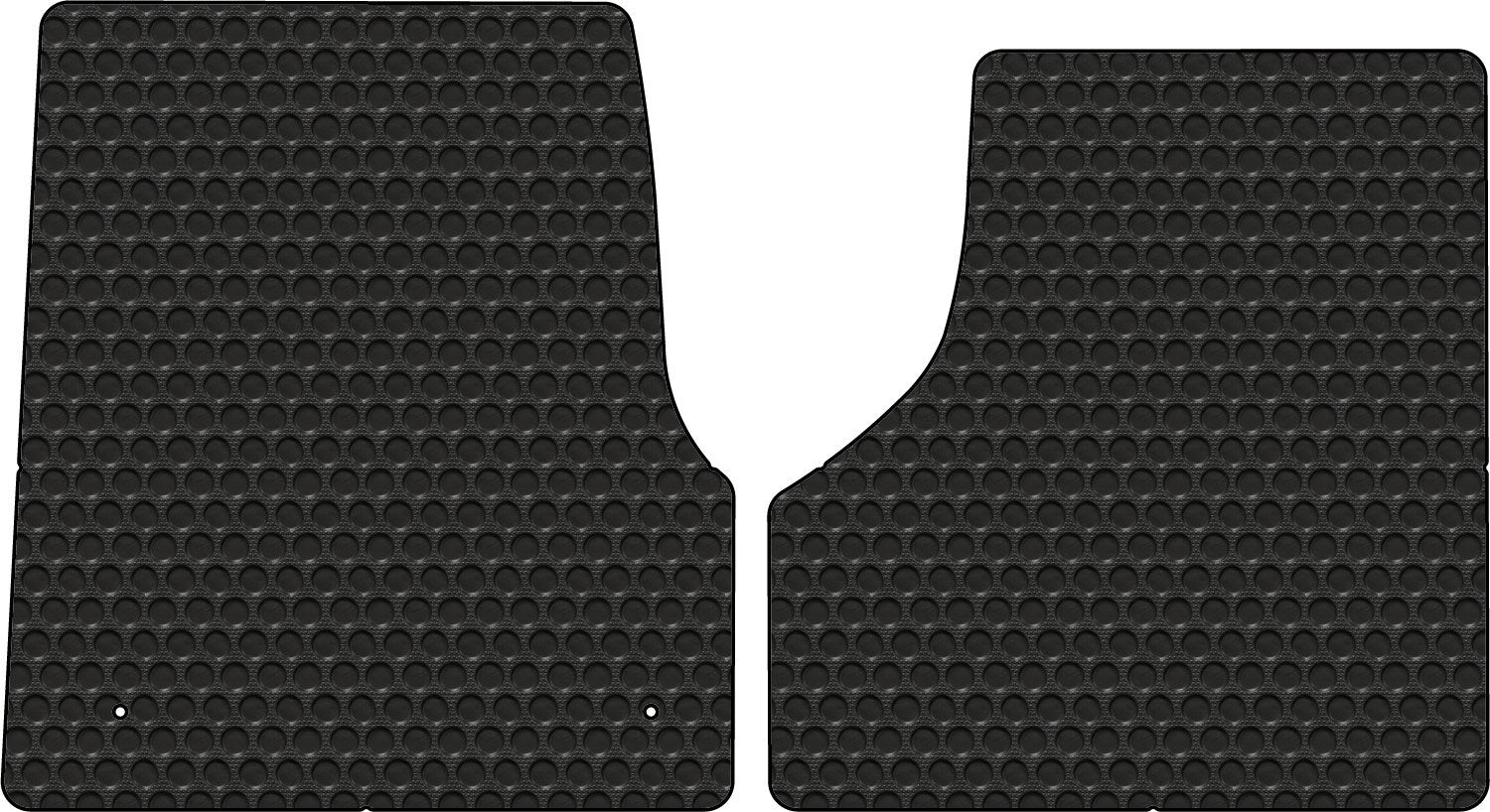 Lloyd Mats Compatible with Freightliner Cascadia Truck - Black Rubbertite All-Weather Floor Mats - 2 Piece Cab Fronts - Fits 2008-2017