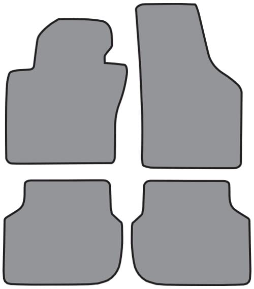 Pattern Cutpile Complete Floor Mat fits 2011-2017 Volkswagen Jetta (Black)