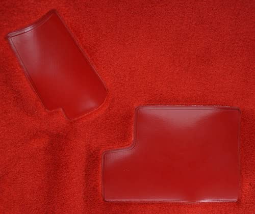 Replacement Auto Carpet Floor Liner - Molded Cutpile - fits 1984-1987 Chevrolet Corvette Coupe Complete with Pad (Flame Red)
