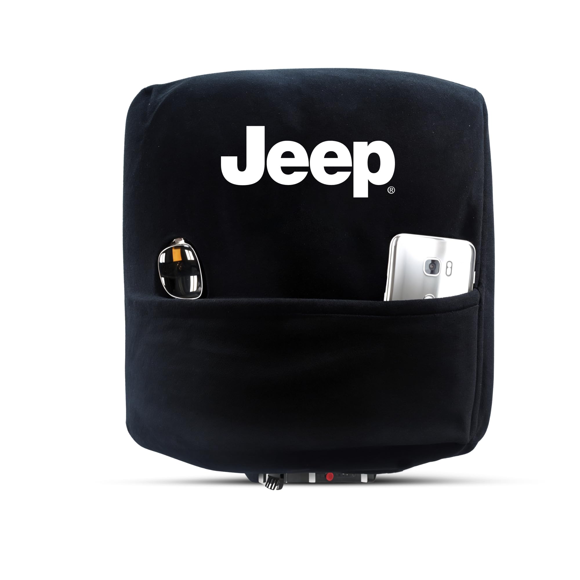 Konsole Armour Center Console Cover for Jeep Wrangler JL (2018–2022) – Custom Fit Protection with Premium Embroidered Jeep Logo – Officially Licensed, Soft & Durable
