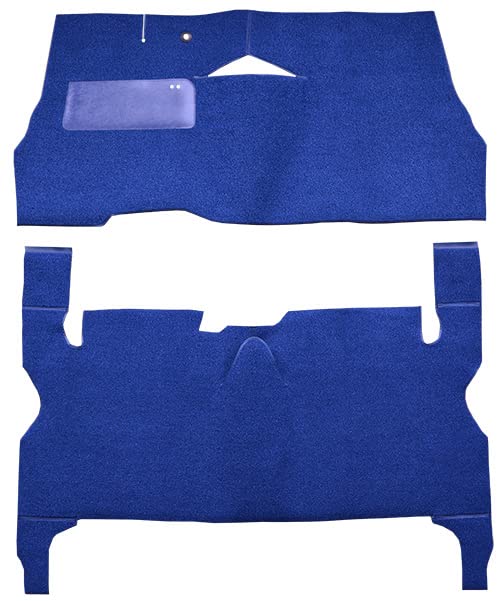 Replacement Auto Carpet Floor Liner - Cut and Sewn Loop - fits 1955-1956 Buick Super 4 Door Sedan (Black)