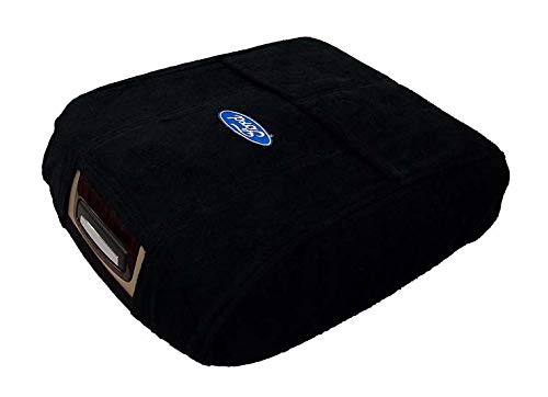 Konsole Armour Official Licensed Embroidered Truck Armrest Center Console Cover fits F150 F250 Select Bucket Seat Models 2014-2024 Fixed Console Image Shown Black
