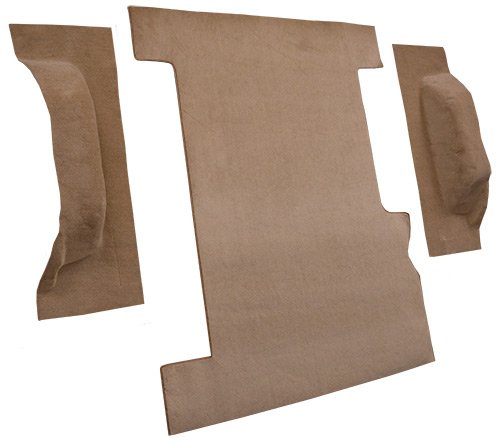 Molded Cutpile Cargo Area Carpet Flooring - fits 1987-1988 GMC R1500 Suburban (Black)