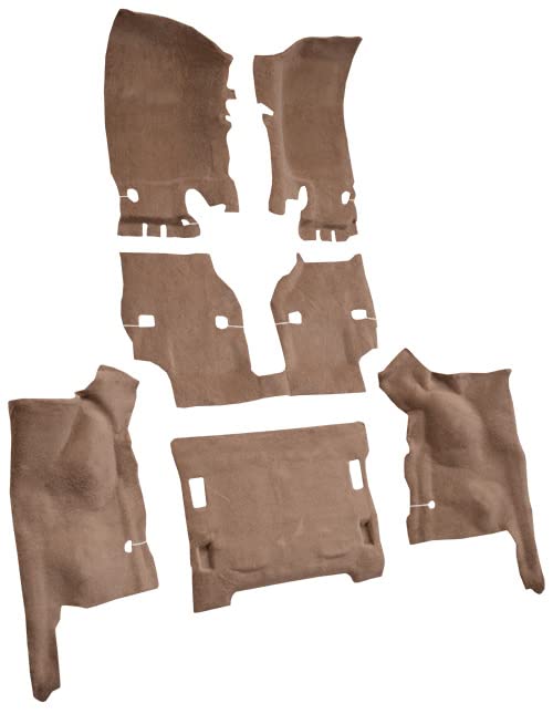Replacement Auto Carpet Floor Liner - Molded Cutpile - fits 2011-2018 Jeep Wrangler 2 Door Complete (Silver)