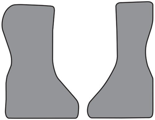 Pattern Cutpile Front Row Carpet Floor Mats - fits 1983-1995 Chevrolet G20 Van (Dove Gray)