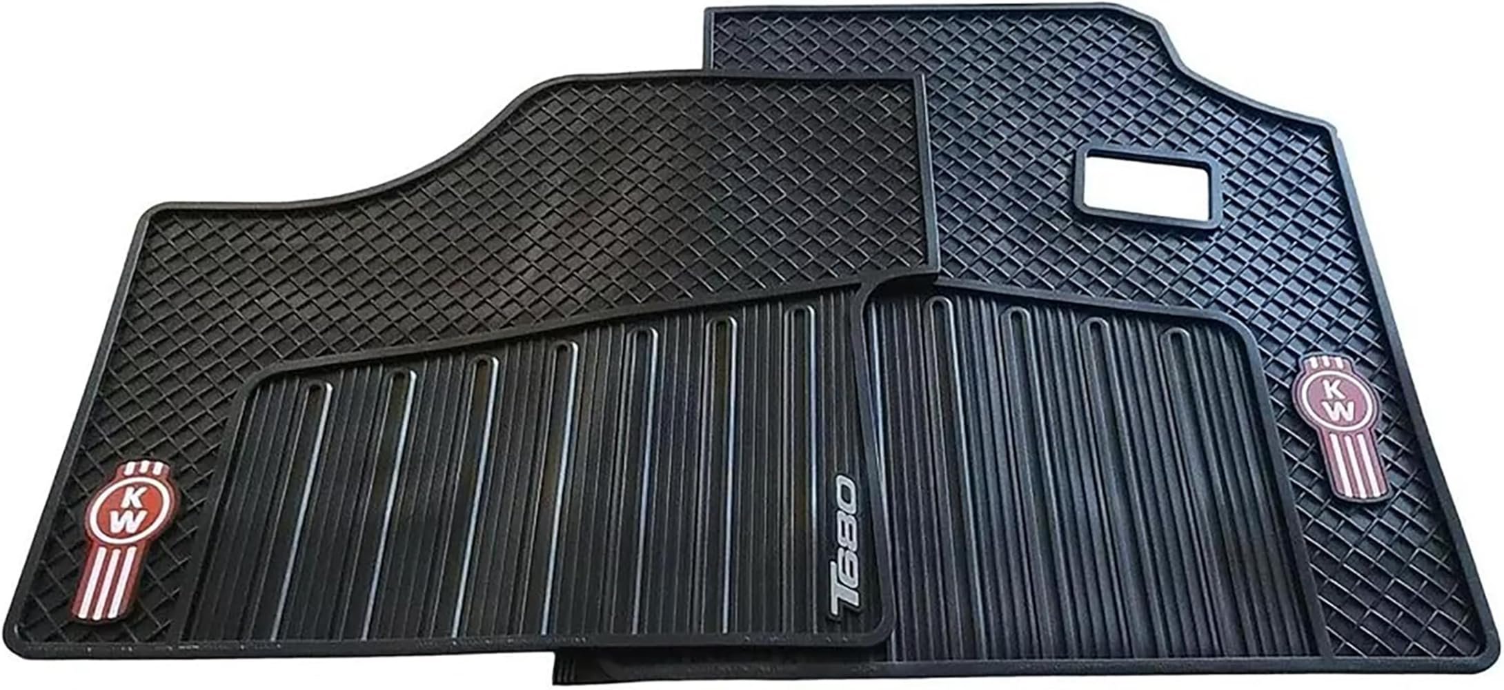 Kenworth Trucks T680 2012 & Up KWL0G0680 Semi Truck Vinyl Front Floor Mats- Set