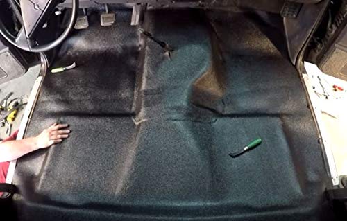 ACC Black Vinyl Replacement Flooring Compatible with 1978-1995 Chevrolet G20 Van - Passenger Area Coverage