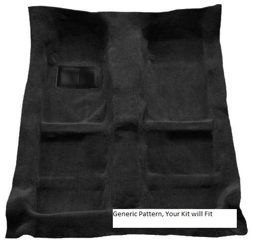 ACC Replacement Carpet Flooring Compatible with 1996-2000 Honda Civic 2 Door Coupe - Graphite Color Cutpile Carpet