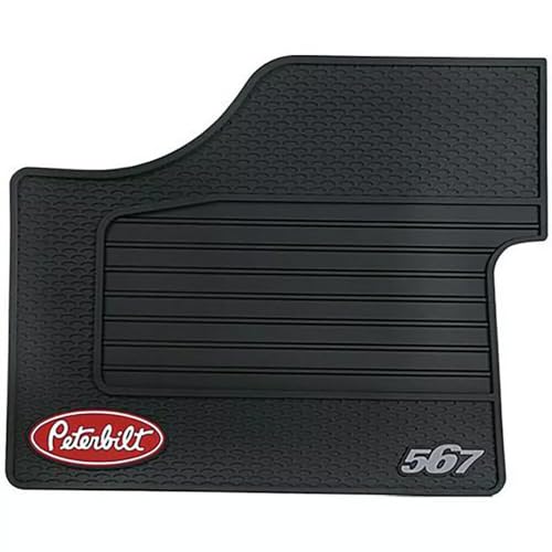 Peterbilt Logo Rubber Semi Truck Front Set Floor Mats PBL0G0567 for 567 Models- Set of 2