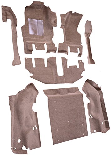Replacement Auto Carpet Floor Liner - Molded Cutpile - fits 1997-2002 Jeep Wrangler Long Console with Rocker Panels Complete (9777 Medium Beige) (Acc:74818)