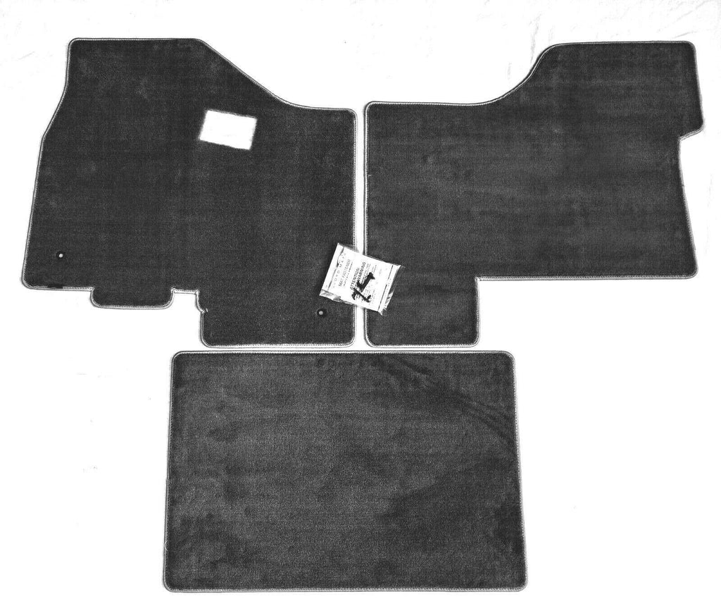 Downard Automotive Mats Compatible with Kenworth T680/T880/W990 (NO Battery Box Under Passenger seat) - 3 PC Front Custom Fit Carpet Floor Mats - Black