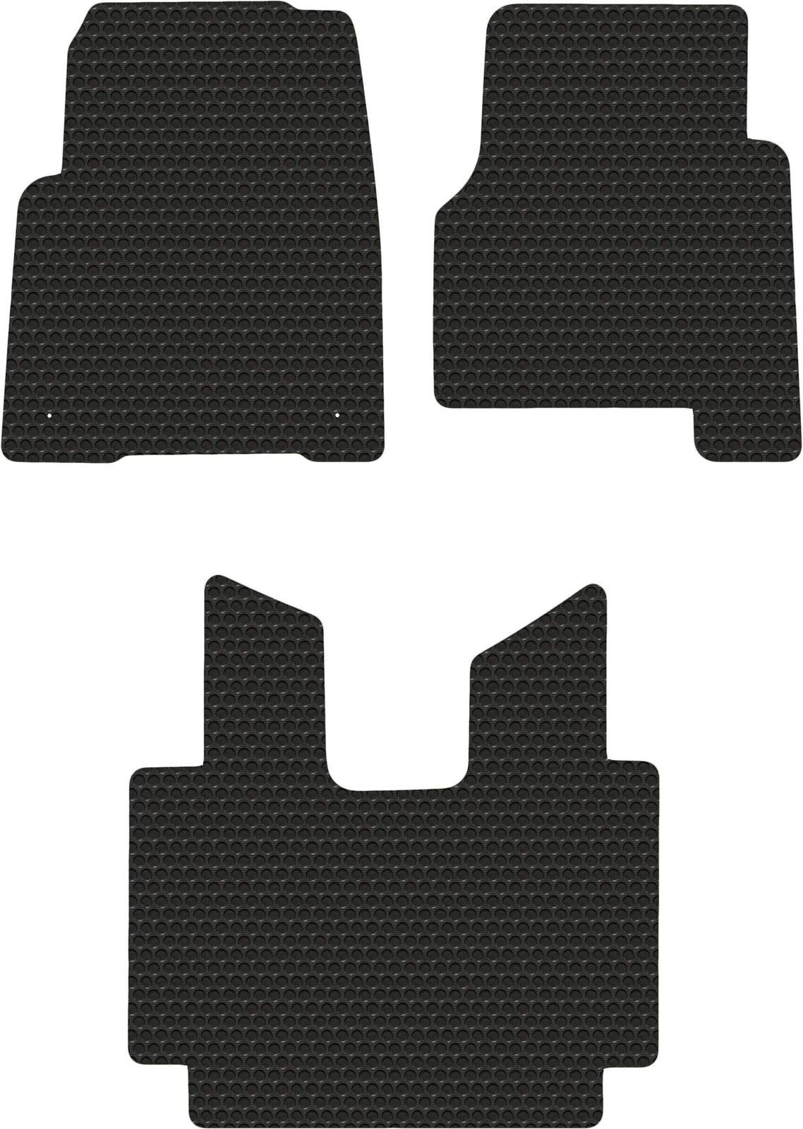 Lloyd Mats Compatible with Freightliner Cascadia Truck w/Manual Stick Shift - Black Rubbertite All-Weather Floor Mats - 3 Piece Full Cab Coverage - Fits 2008-2018