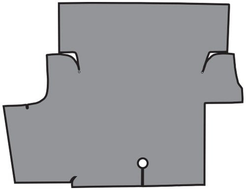 Die Cut Fleece Complete Trunk Mat fits 1969-1970 Ford Mustang Coupe (Mustang Spatter)
