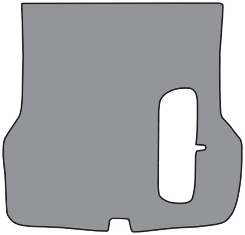 Die Cut Loop Complete Trunk Mat - fits 1955-1957 Chevrolet Bel Air 2 Door 4 Door Hardtop Sedan with Spare Tire Cutout (Black)