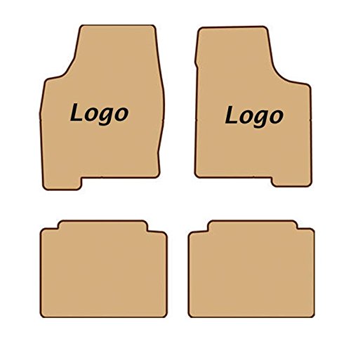 Lloyd Mats ® - Velourtex Black 4PC Floor Mats for Chevrolet Impala 1965-68 with Impala Logo and Cross Flags Applique