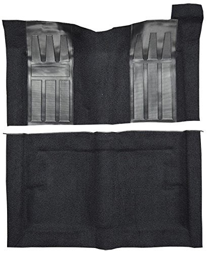 Complete Carpet Flooring Molded Loop fits 1969-1971 Ford Torino GT 2 Door Hardtop Fastback Automatic with 2 Black Inserts (Black)