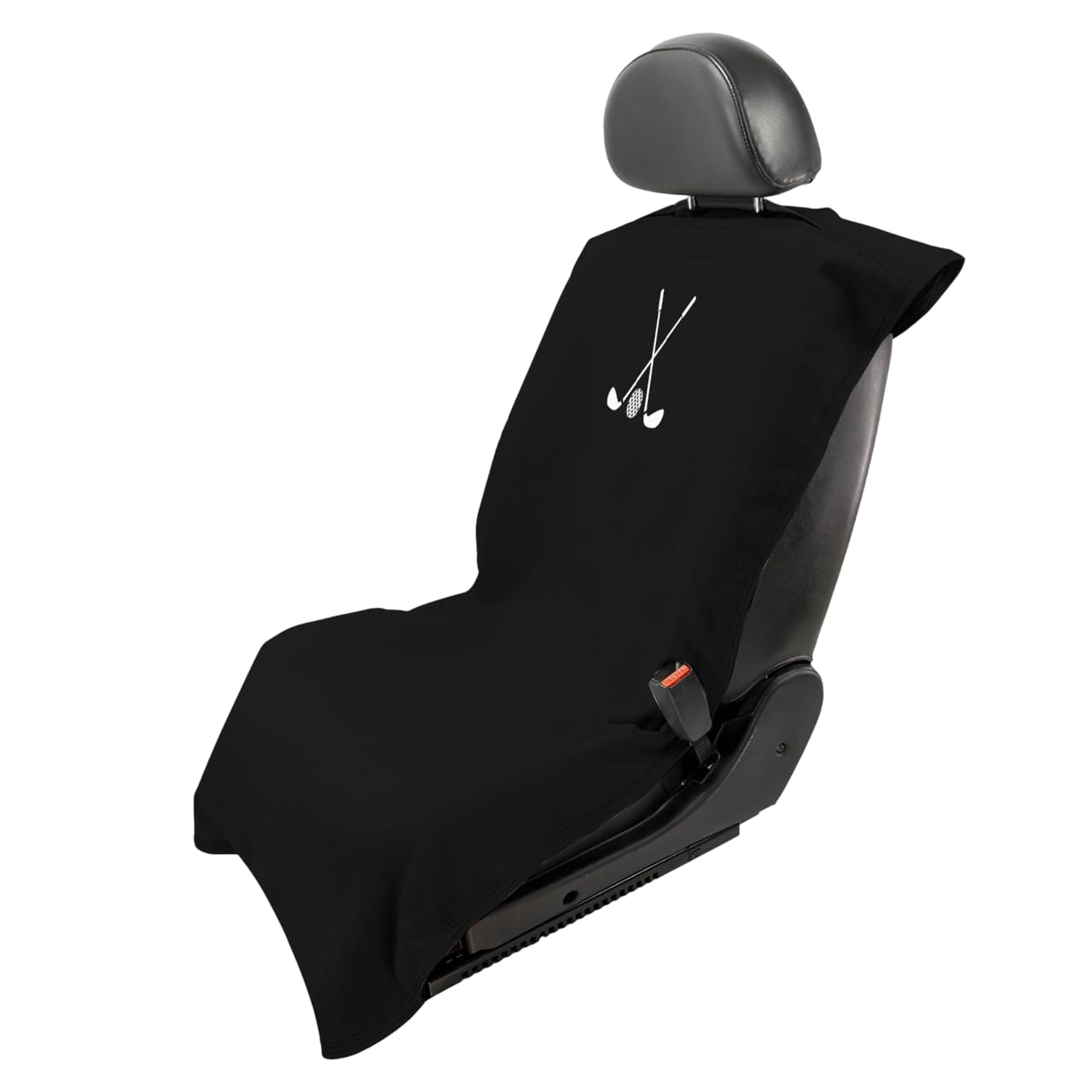 Clubs & Ball Logo Seat Towel/Cover – Soft, Absorbent & Machine Washable – Black