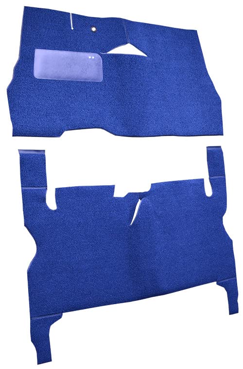 Replacement Auto Carpet Floor Liner - Cut and Sewn Loop - fits 1955-1956 Buick Super 4 Door Sedan (Black)