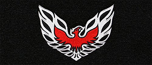 ACC Mats Compatible with Pontiac Firebird Black 4 Piece Floor Mat Set with Firebird Logo on Fronts Fits 1985-1992