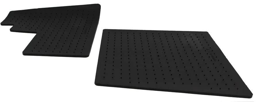 Peterbilt Motors OEM Black Ribbed Rubber Floor Mats with Logo for Day cab Models 348 386 567 579