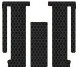 Lloyd Mats, Compatible With Compatible With Toyota Sienna Custom-Fit All-Weather Rubber Floor Mats 2nd & 3rd Seat - 7 Passenger|Sliding Front Console - 3pc Kit - Black (2011 11 2012 12)