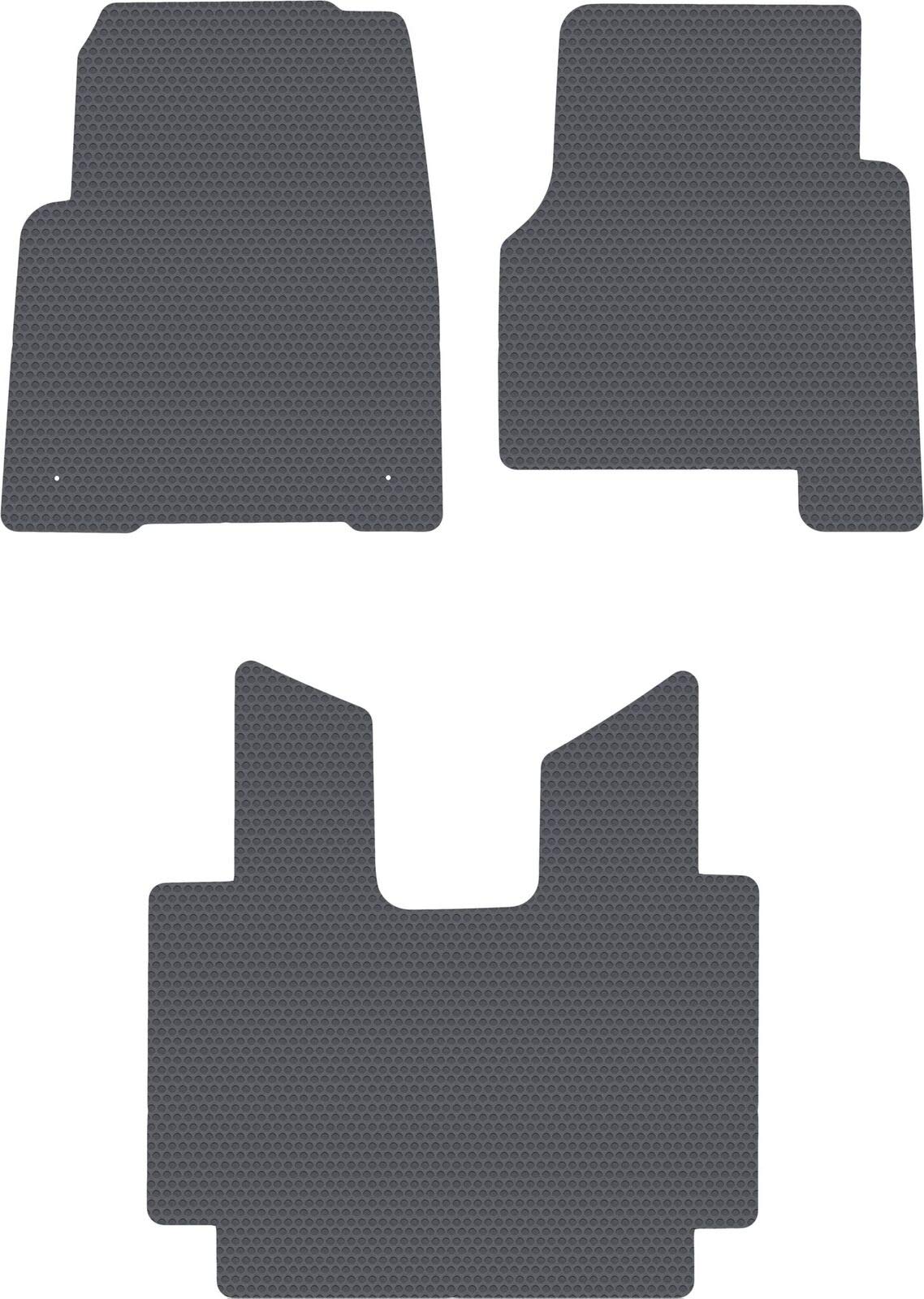 Lloyd Mats Compatible with Freightliner Cascadia Truck w/Manual Stick Shift - Dark Gray Rubbertite All-Weather Floor Mats - 3 Piece Full Cab Coverage - Fits 2008-2018